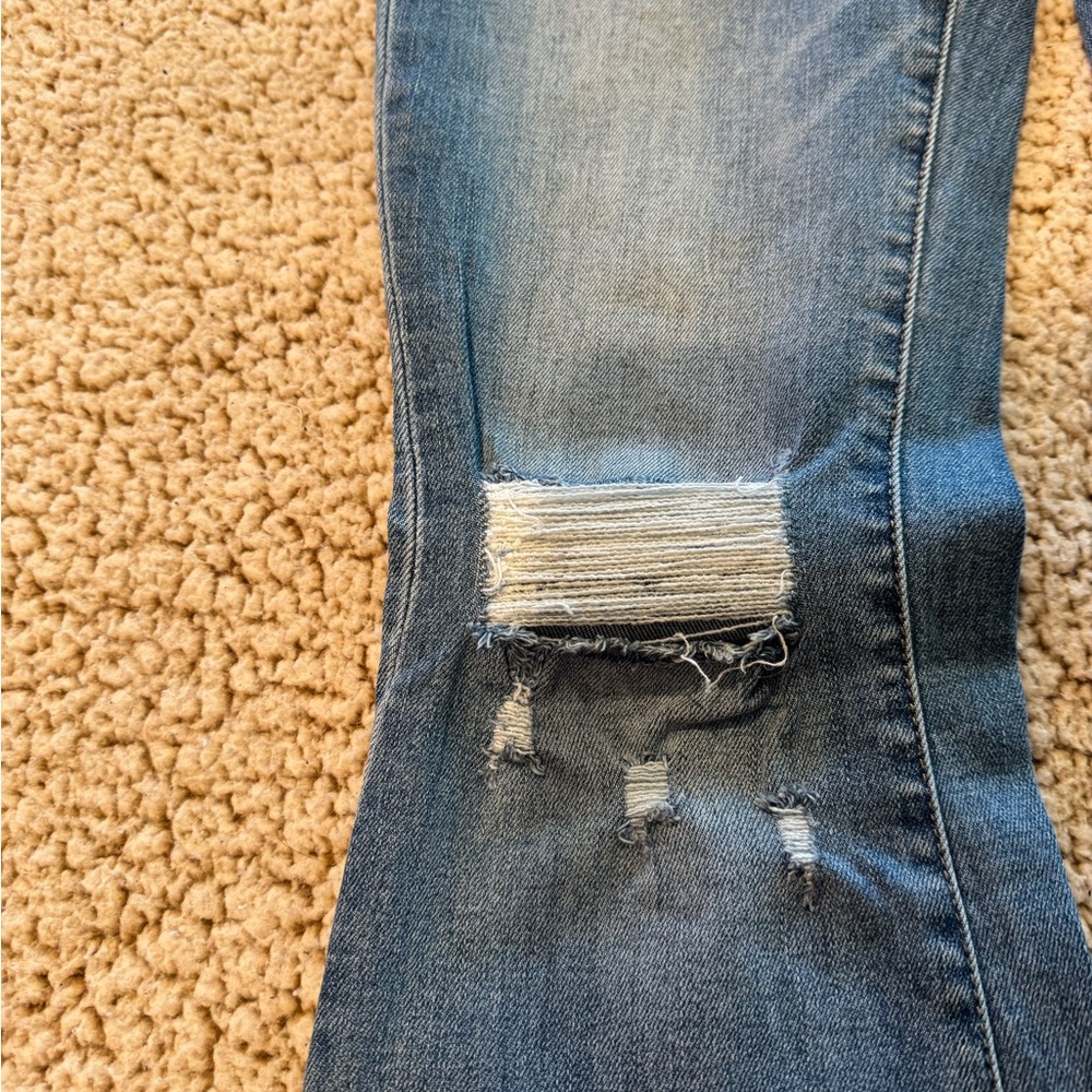 Flying Monkey Light Blue Distressed Flare Jeans - Picture 4 of 7